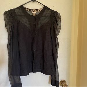 H & M black top size 8